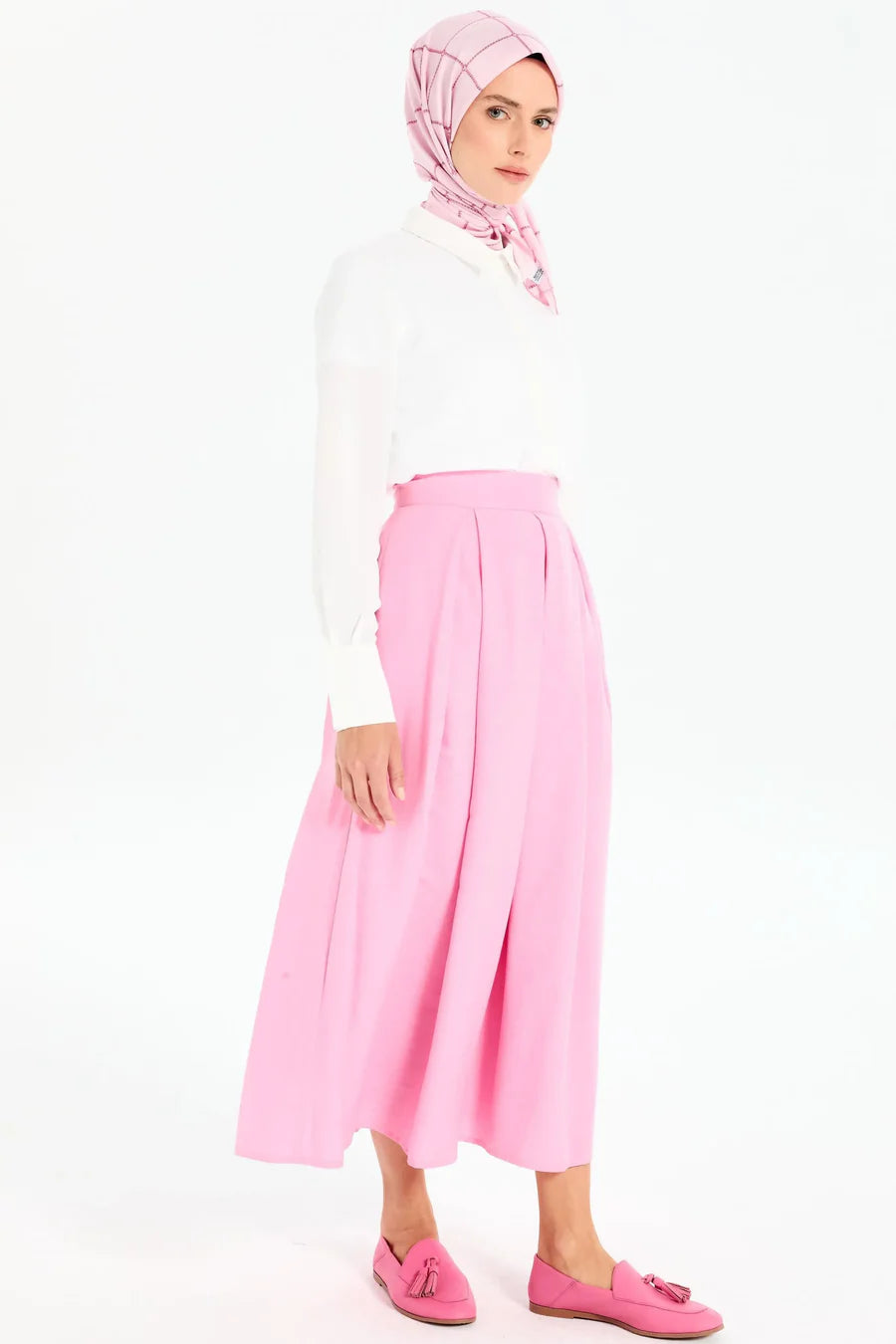 Jupe crayon plissée