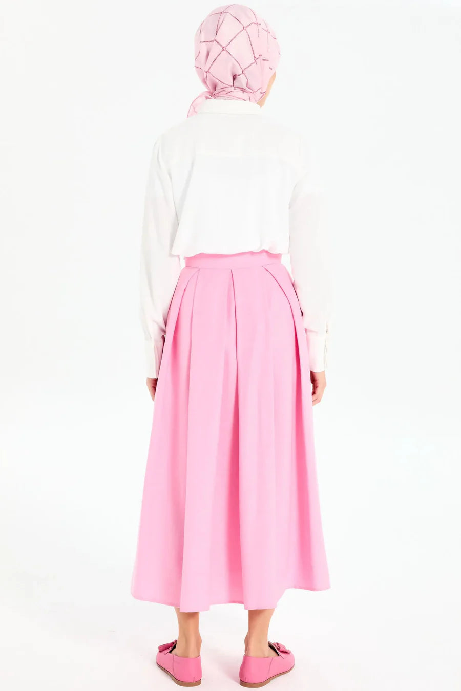 Jupe crayon plissée