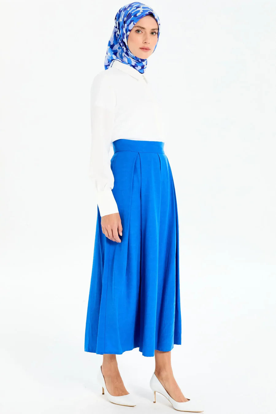 Jupe crayon plissée