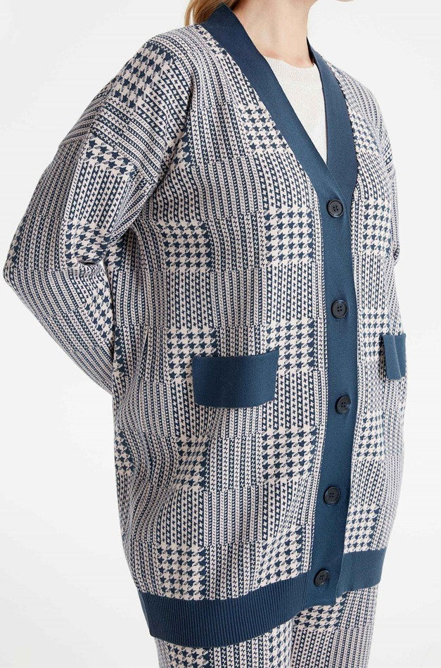 Cardigan en tricot à col en V