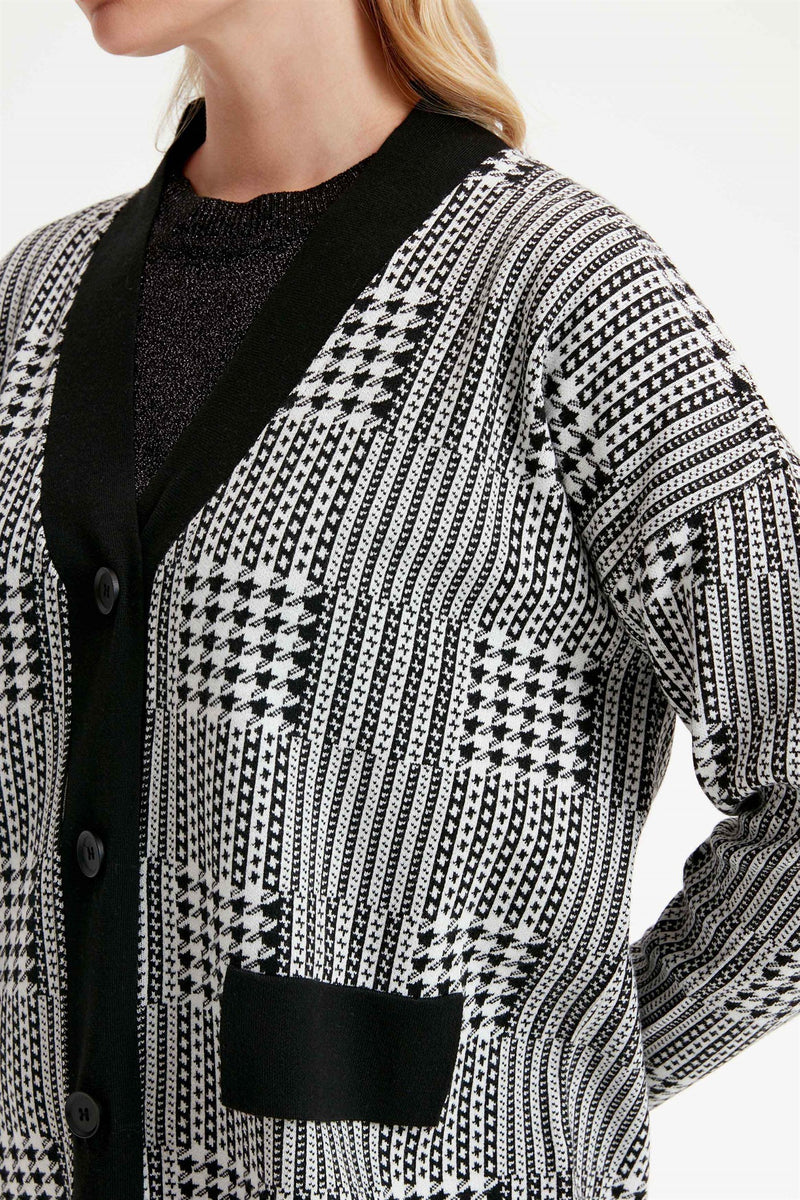 Cardigan en tricot à col en V