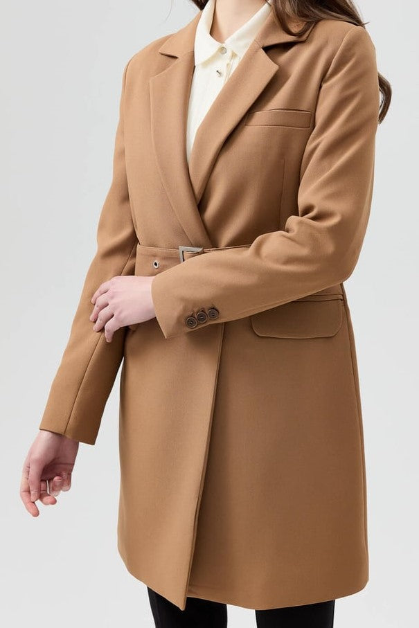 Veste croisée avec ceinture