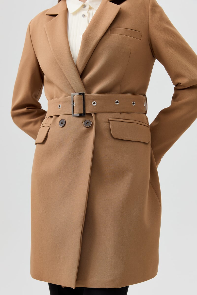 Veste croisée avec ceinture