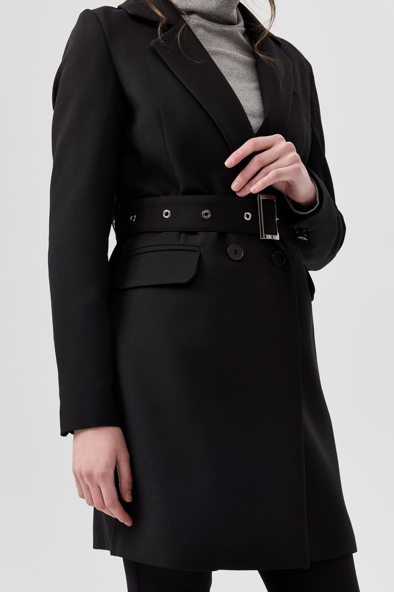 Veste croisée avec ceinture