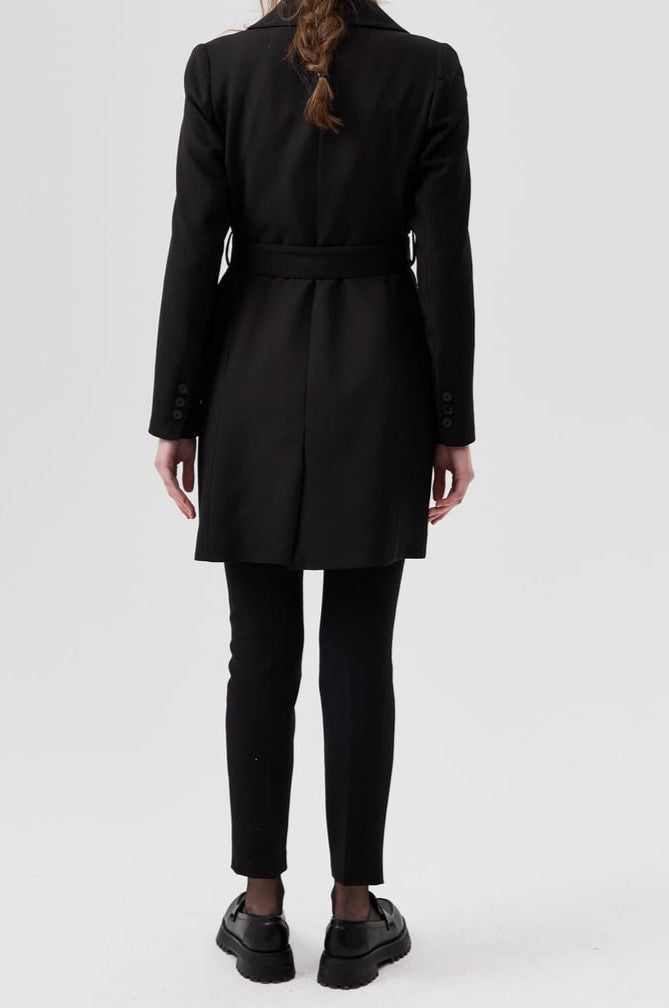 Veste croisée avec ceinture