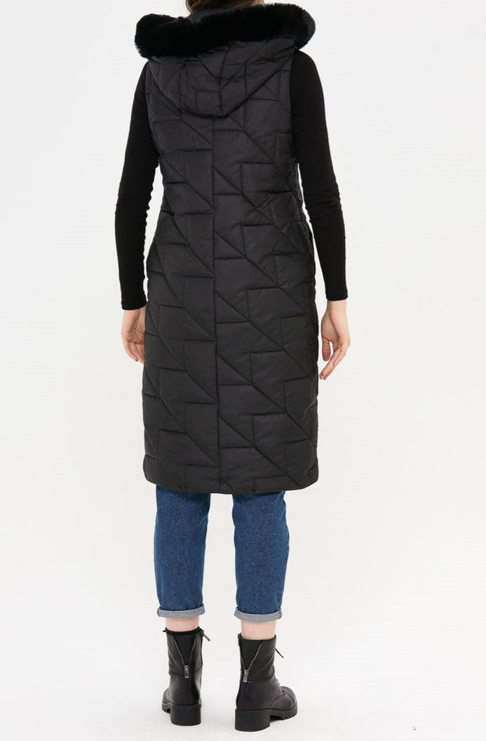 Bombers sans manches matelassé zigzag