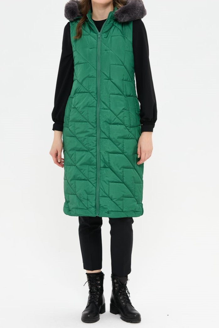 Bombers sans manches matelassé zigzag