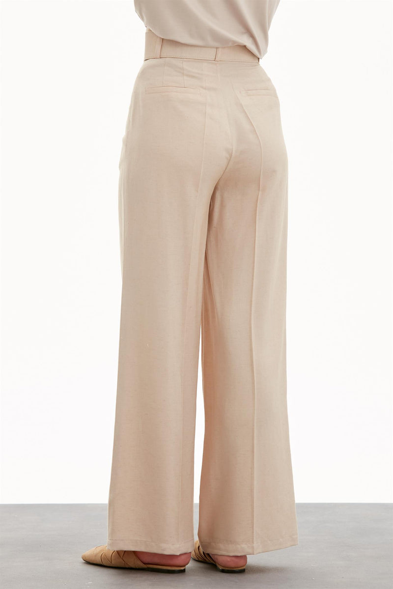 Pantalon large avec ceinture