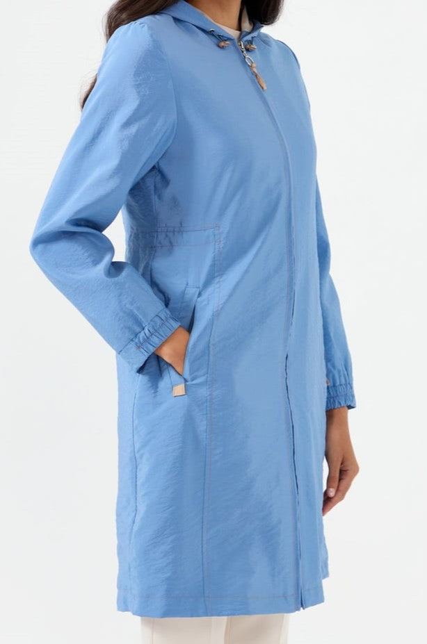 Imperméable avec taille élastique
