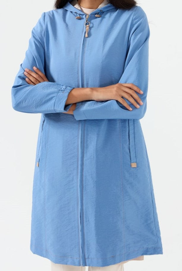 Imperméable avec taille élastique