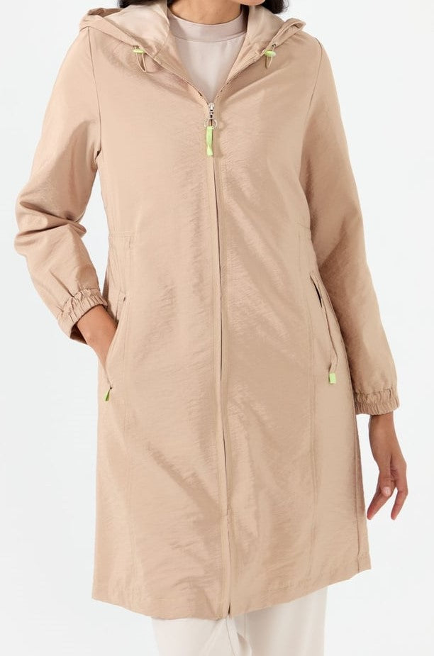 Imperméable avec taille élastique