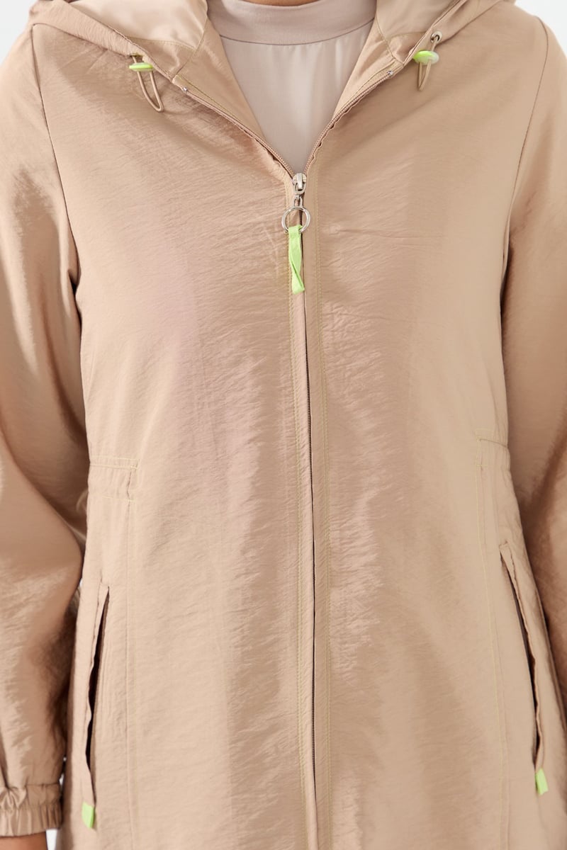 Imperméable avec taille élastique