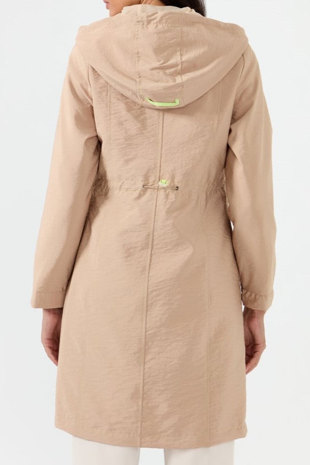 Imperméable avec taille élastique