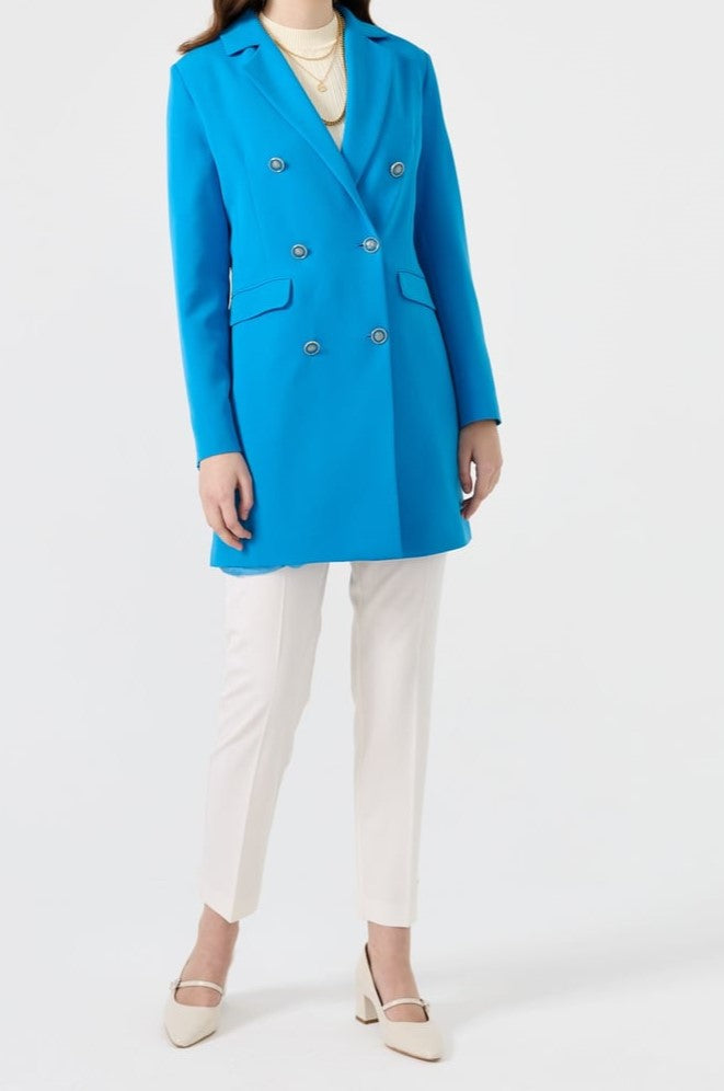 Veste blazer croisée avec six boutons