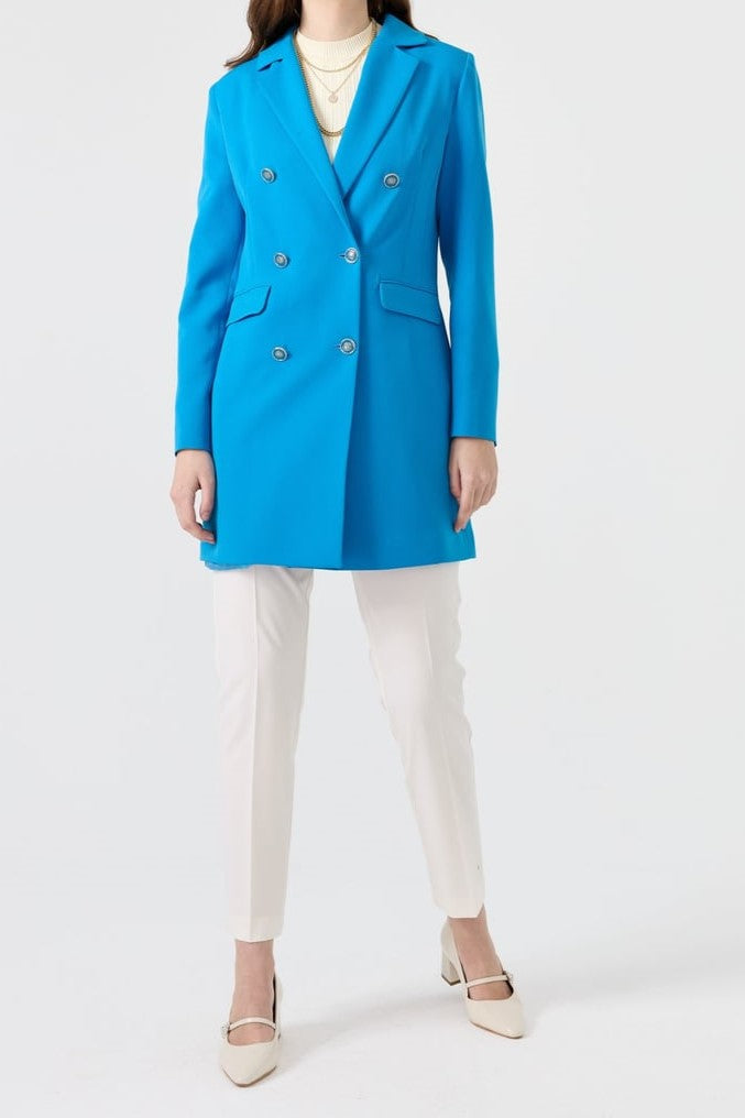 Veste blazer croisée avec six boutons