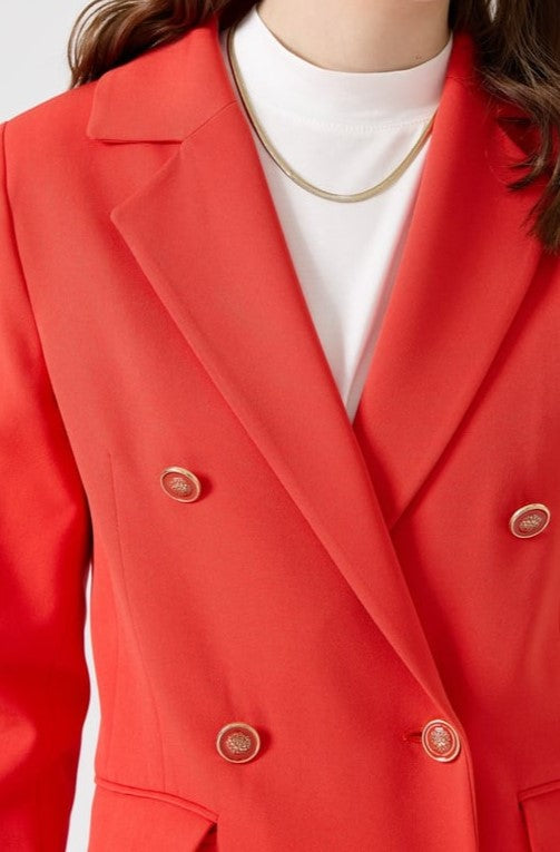 Veste blazer croisée avec six boutons