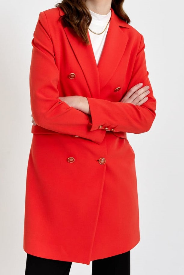 Veste blazer croisée avec six boutons