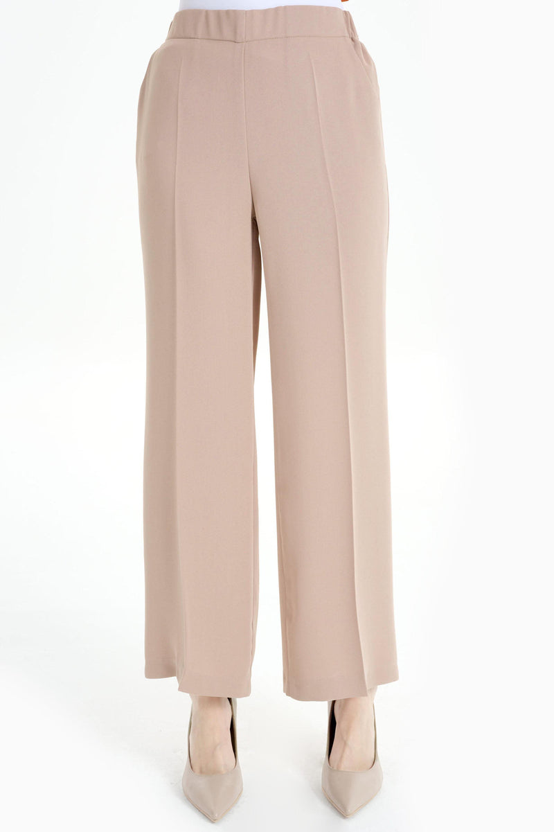 Pantalon à taille élastique en pas d'éléphant