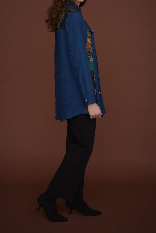 Veste matelassée en jacquard détaillée