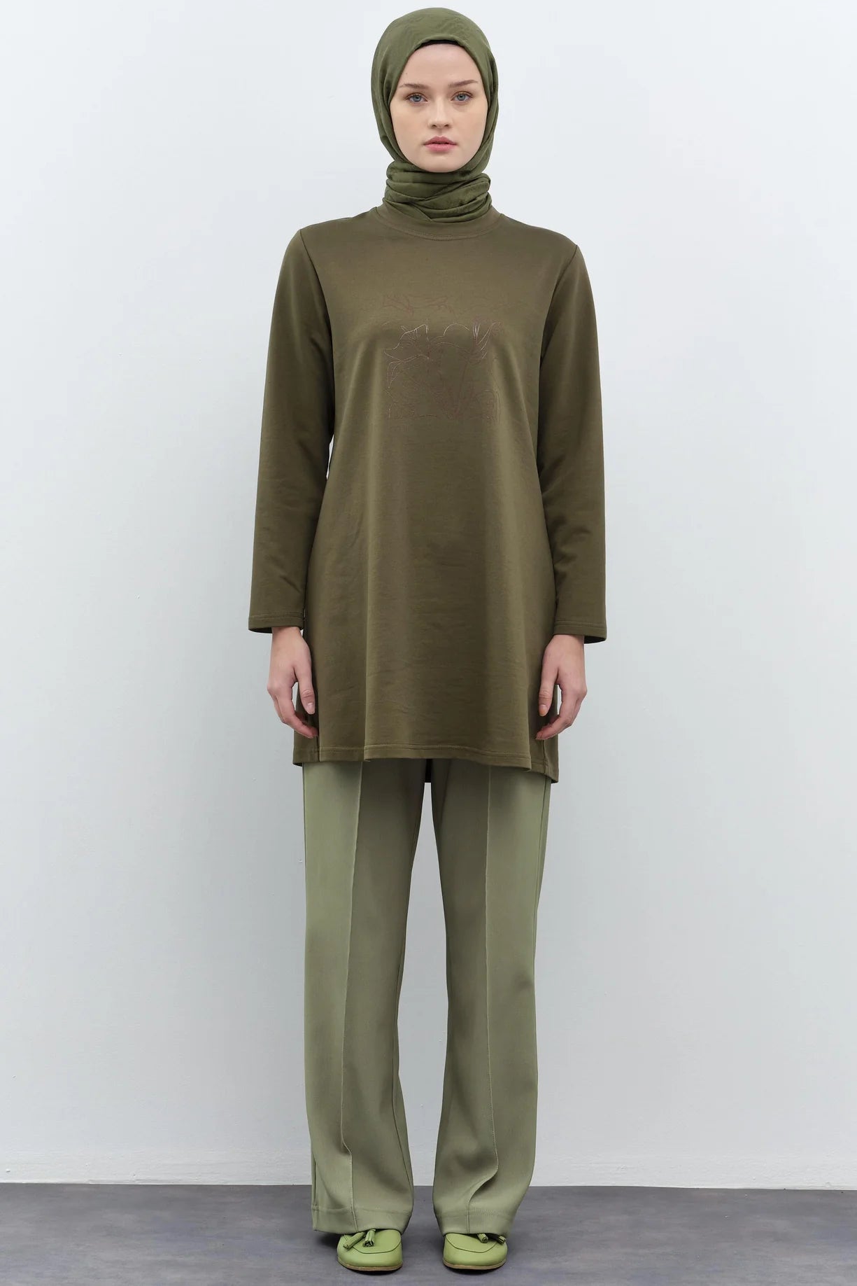 Pantalon Tricoté à Taille Élastique