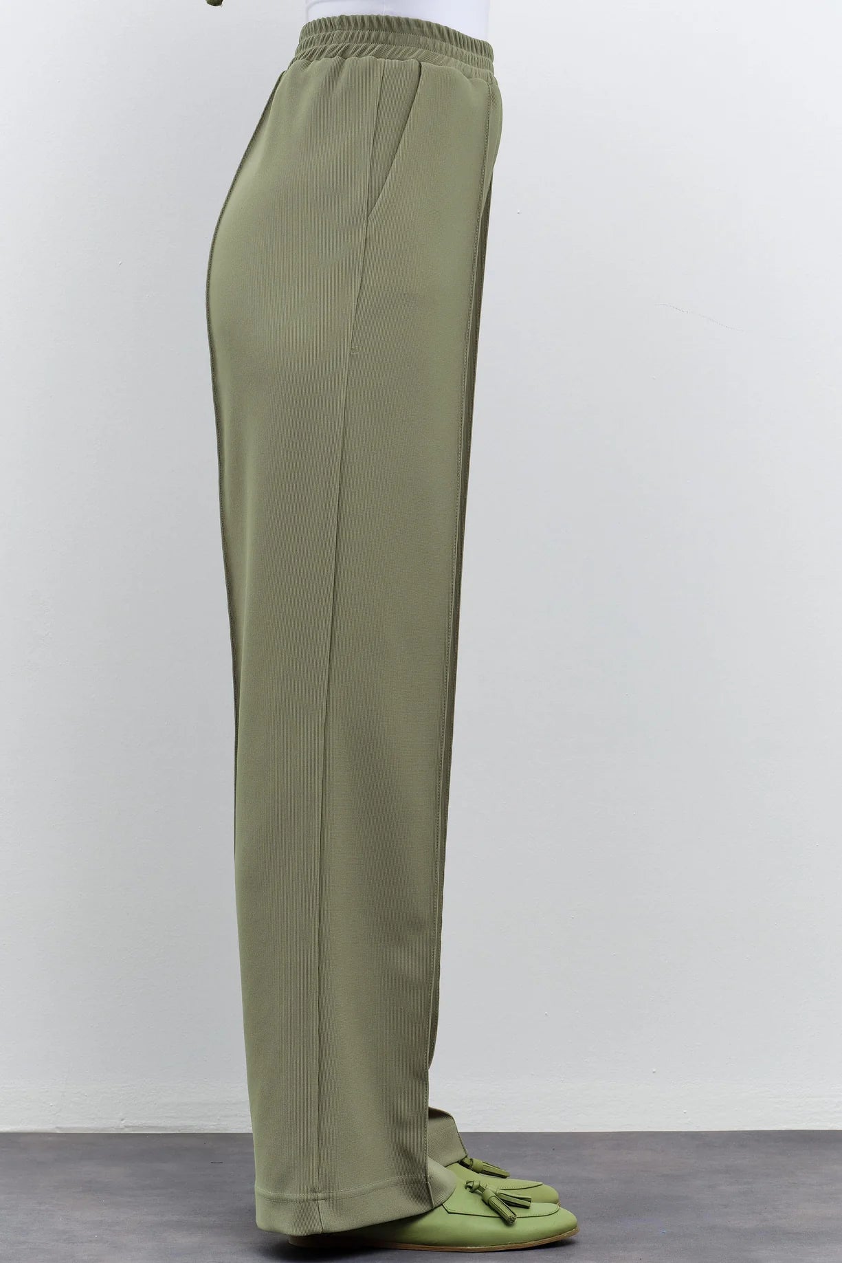 Pantalon Tricoté à Taille Élastique