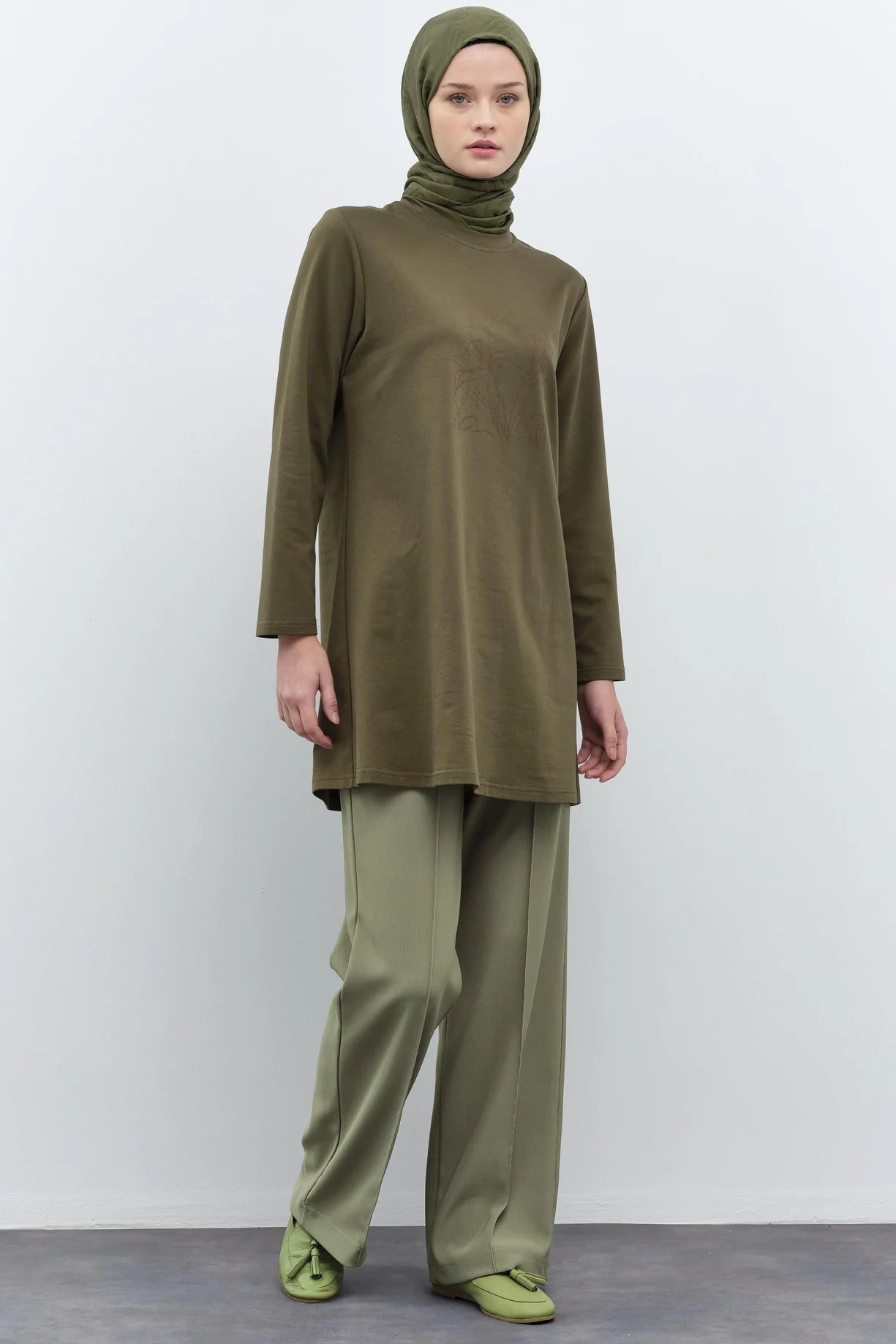 Pantalon Tricoté à Taille Élastique