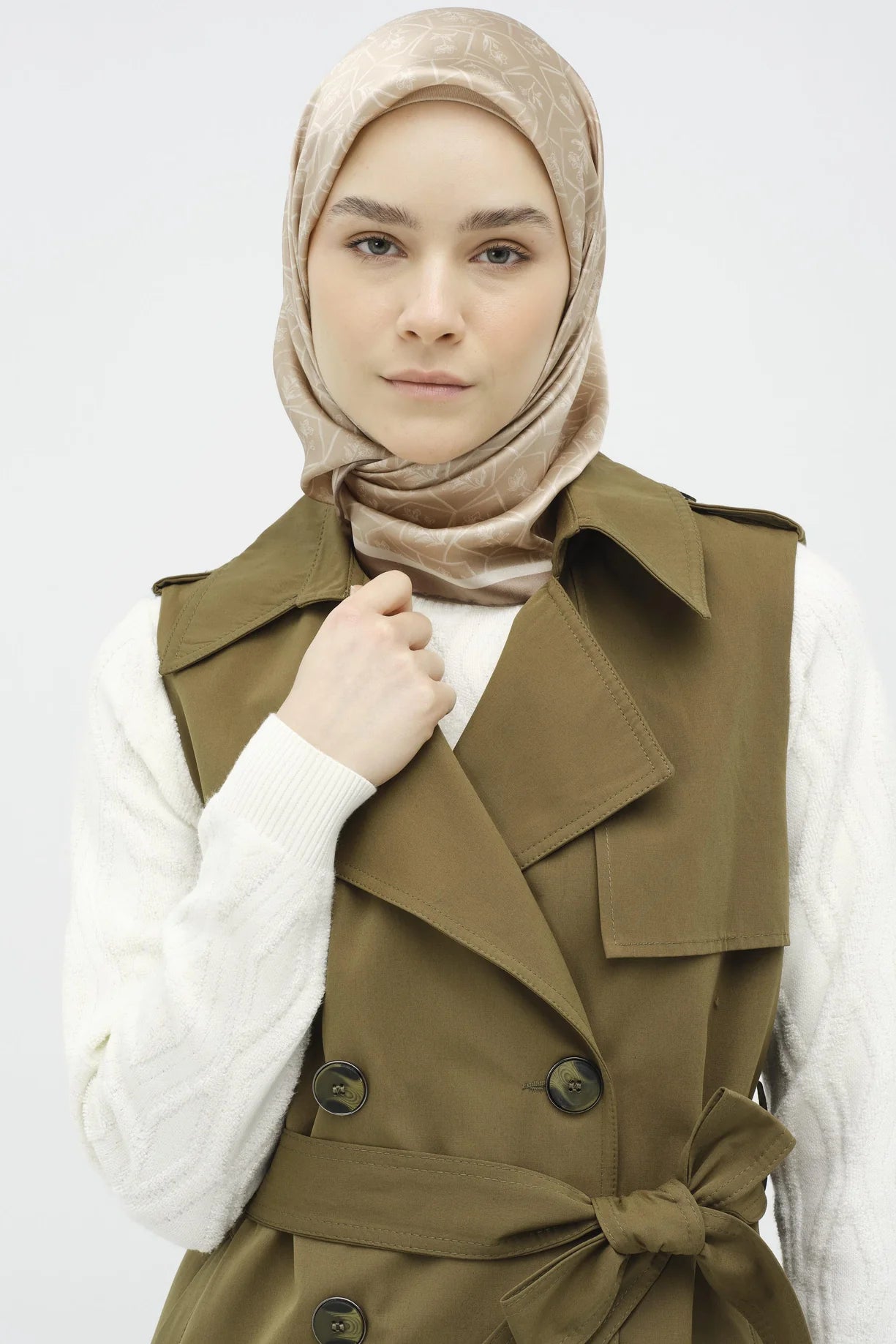 Tranche sans manche à Double Boutonnage