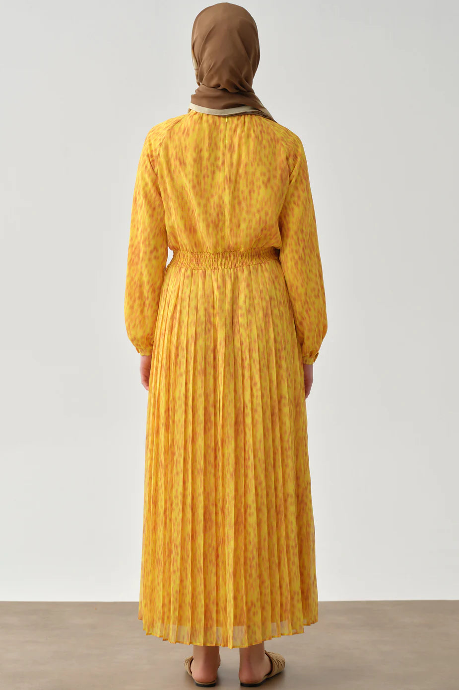 Robe plissée à taille élastique