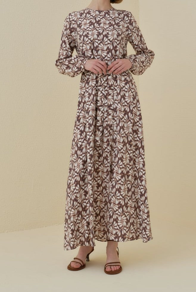 Robe imprimé avec ceinture