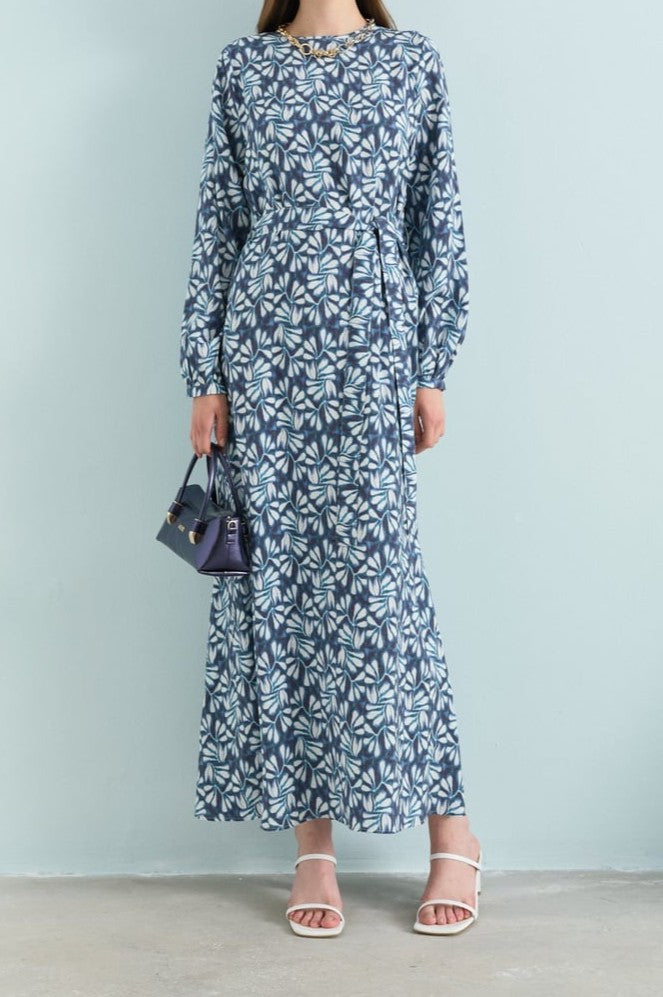 Robe imprimé avec ceinture