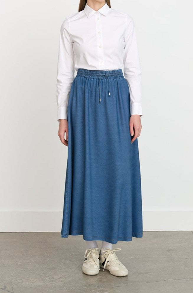 Jupe en Tence à taille élastique