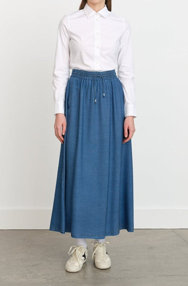 Jupe en Tence à taille élastique