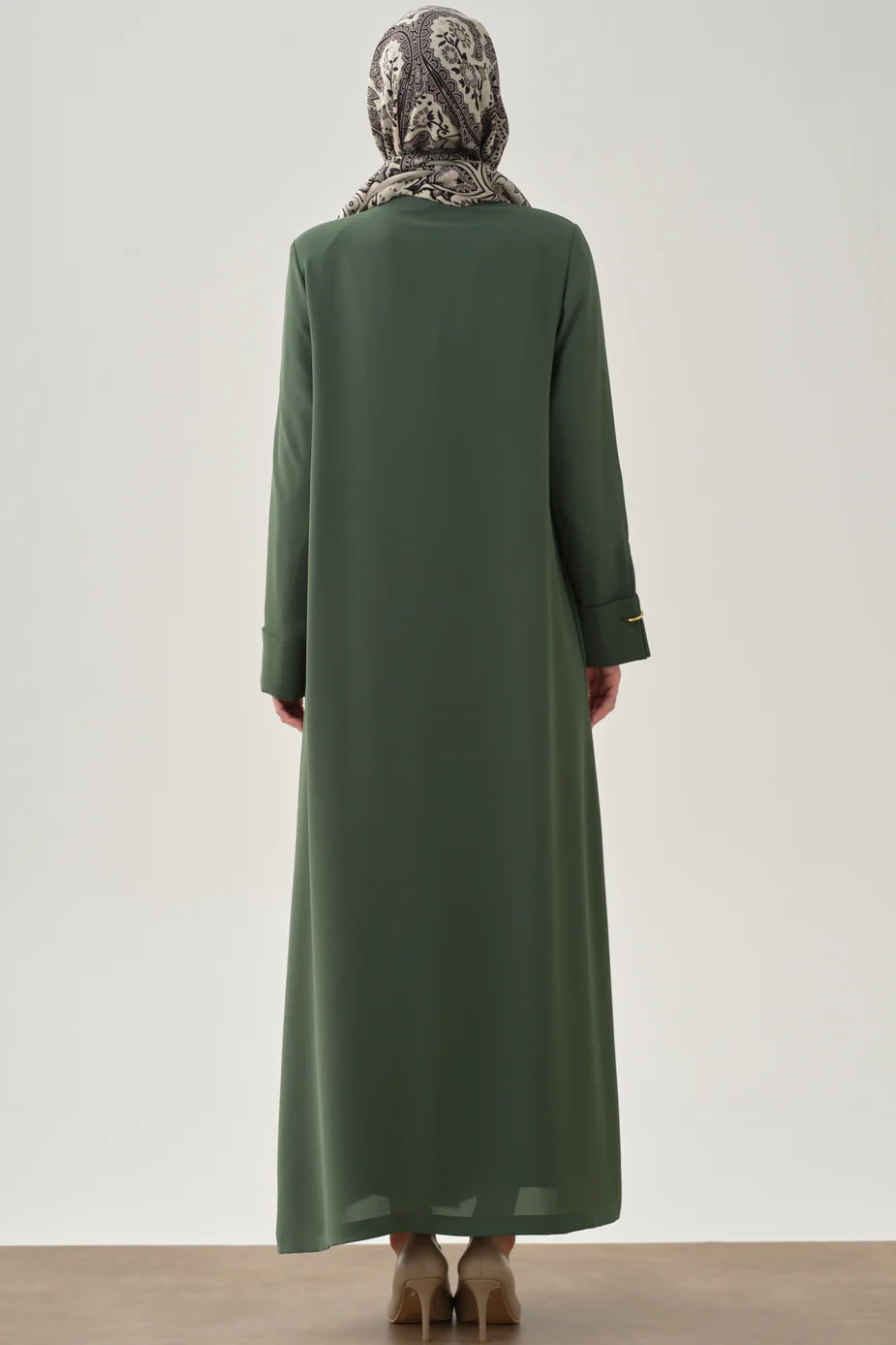 Abaya à double manchette avec détaillée