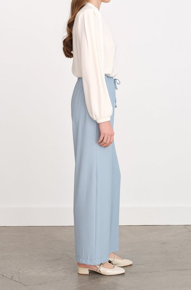Pantalon large à taille élastique