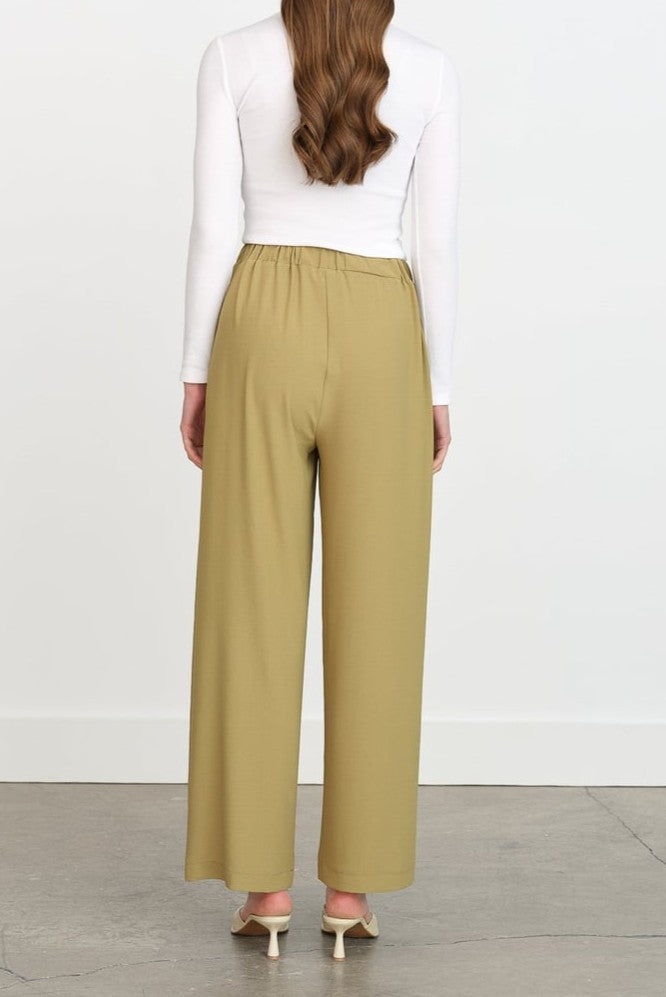 Pantalon large à taille élastique