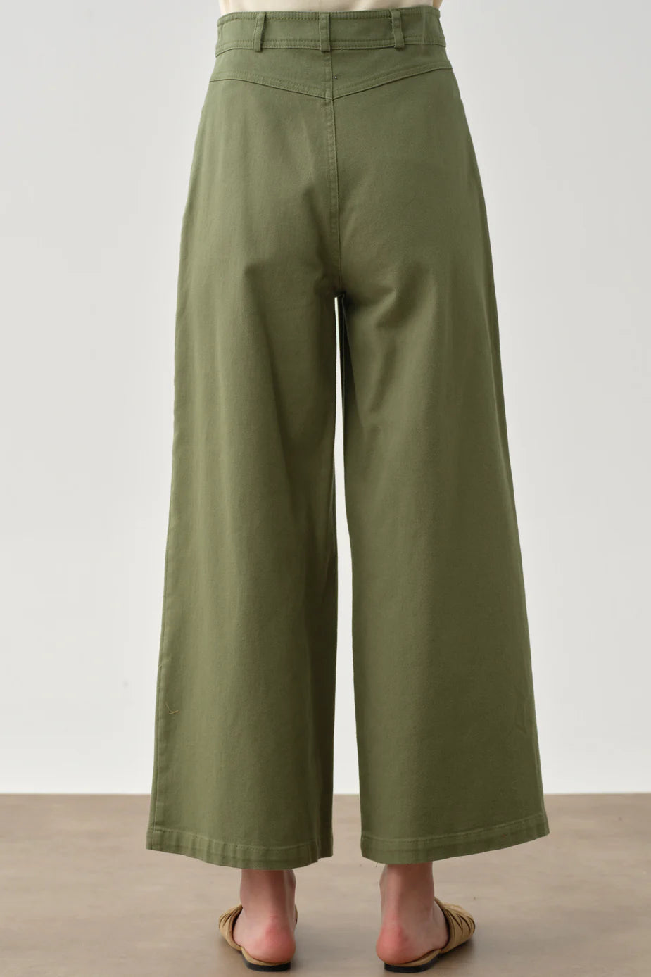 Pantalon large en toile