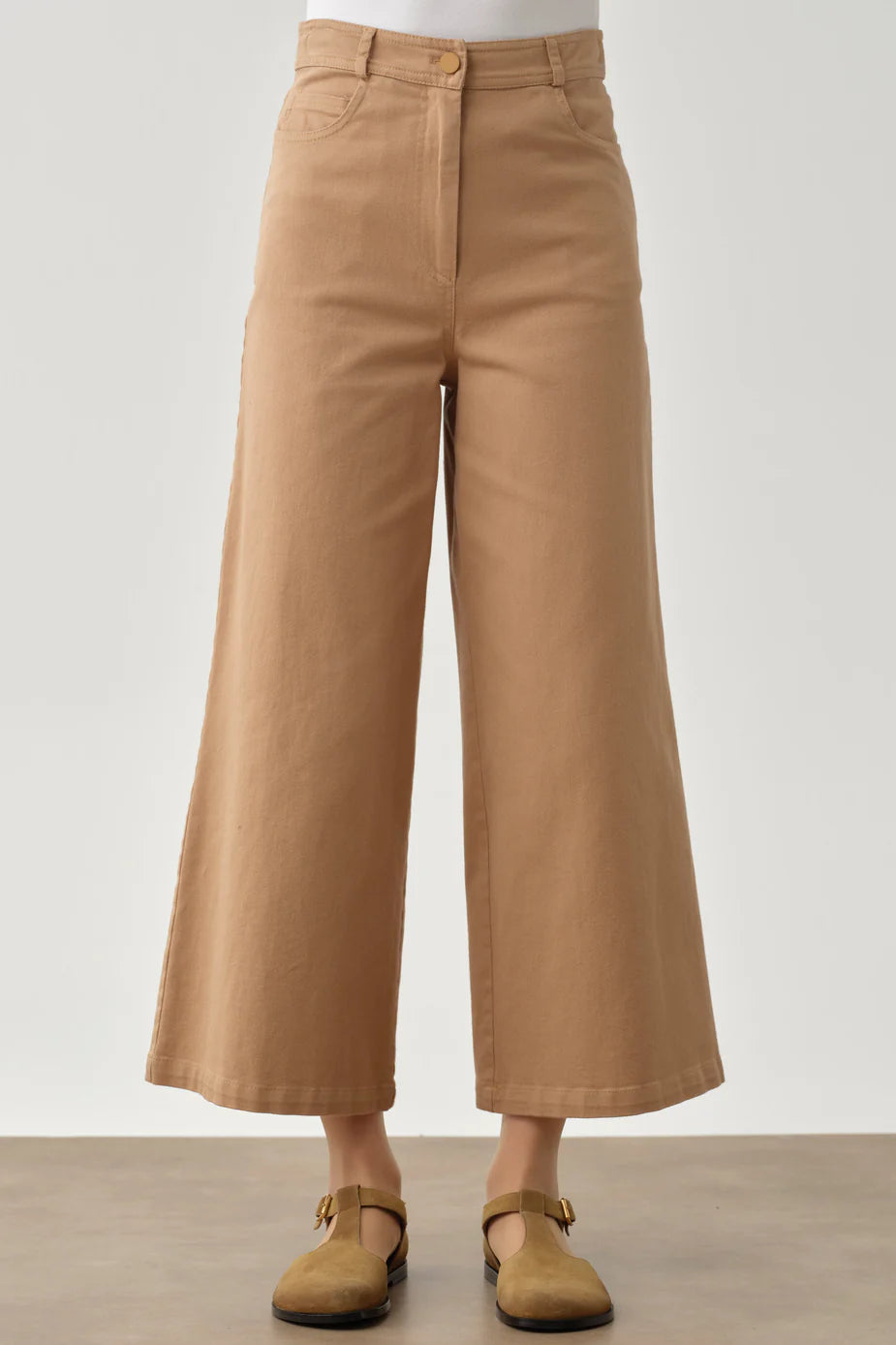 Pantalon large en toile