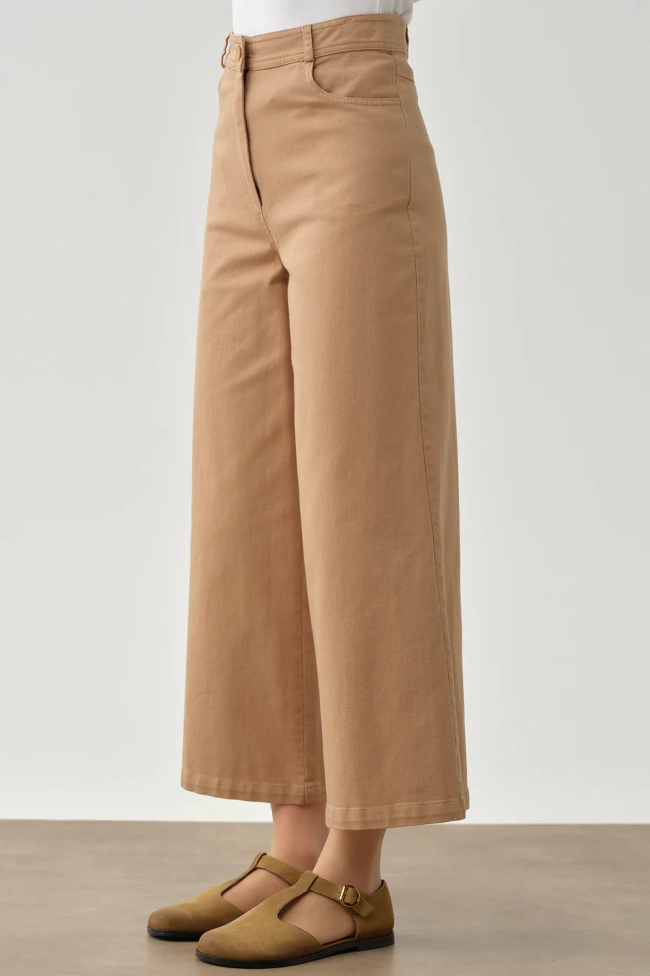 Pantalon large en toile