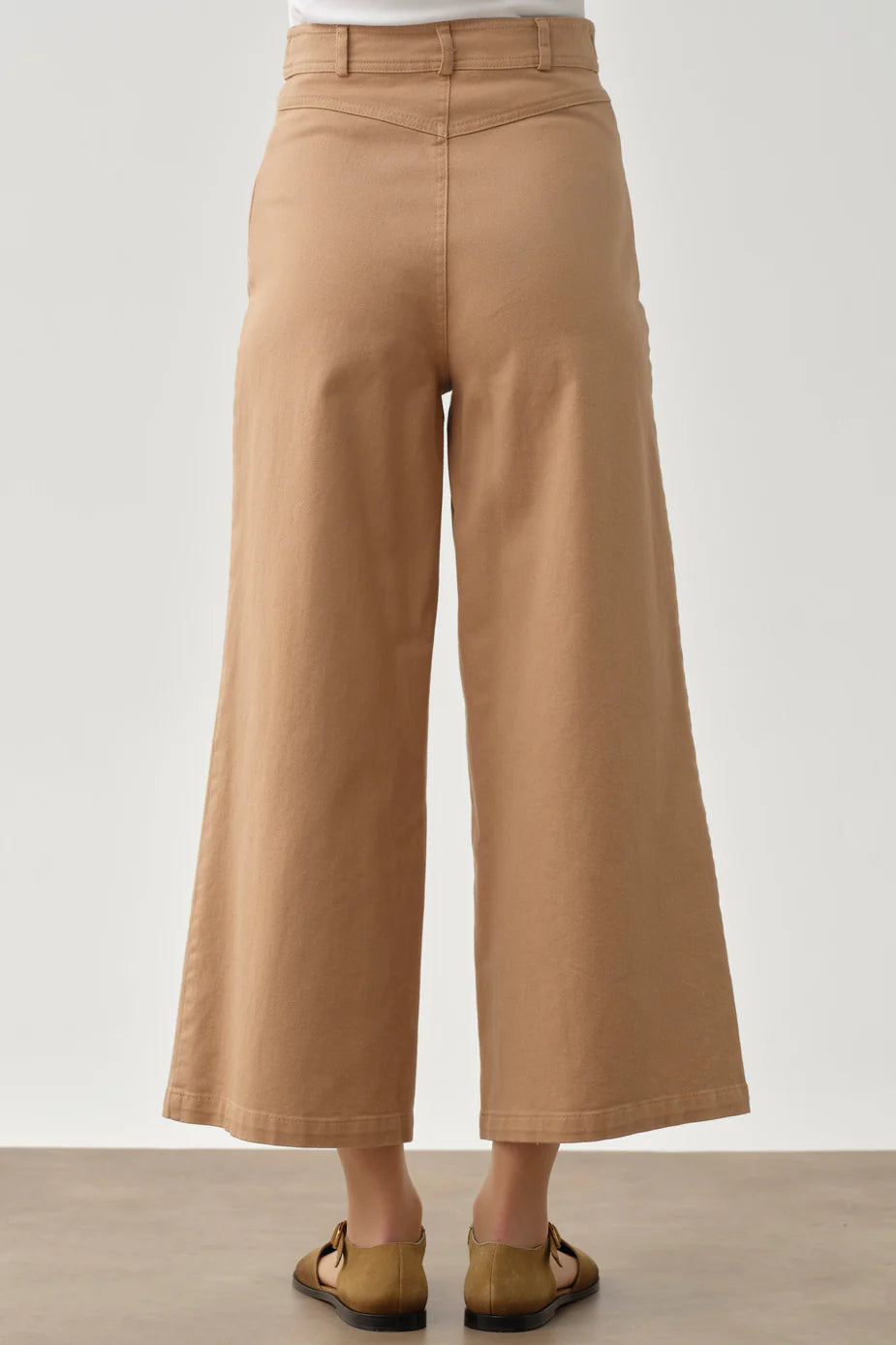 Pantalon large en toile