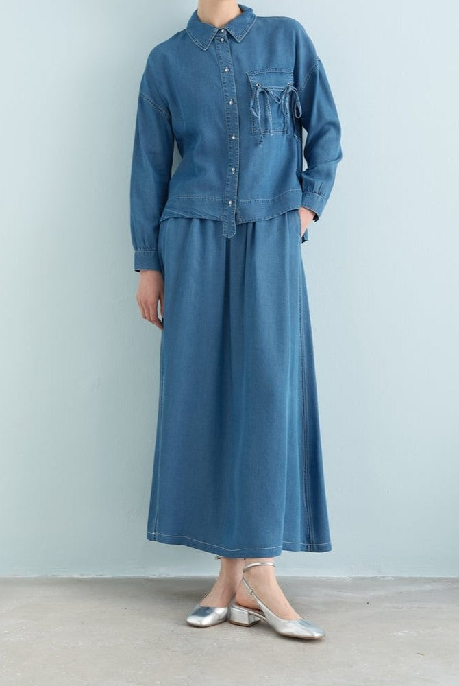 Ensemble chemise et jupe djeans