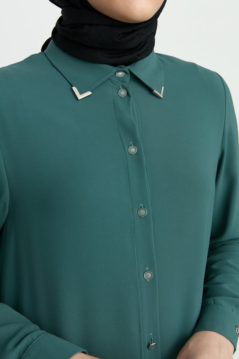 Tunique basique à col chemise