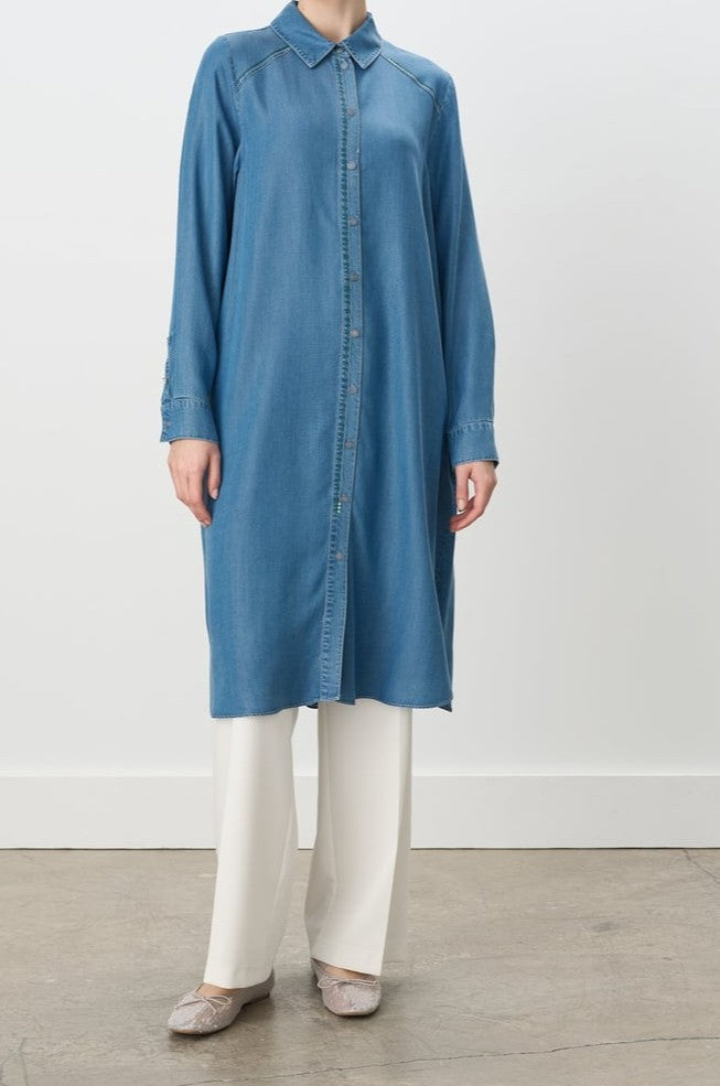 Tunique avec col chemise