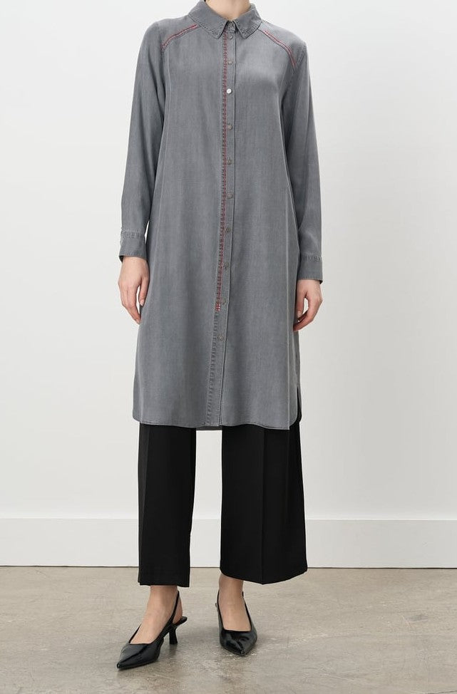 Tunique avec col chemise