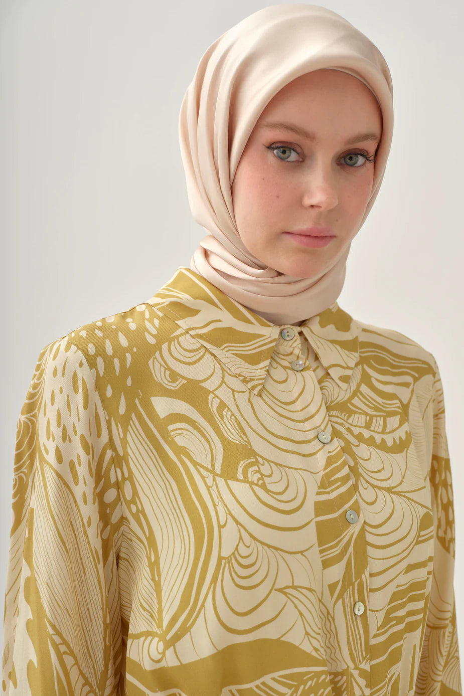 Tunique longue à motifs avec ceinture