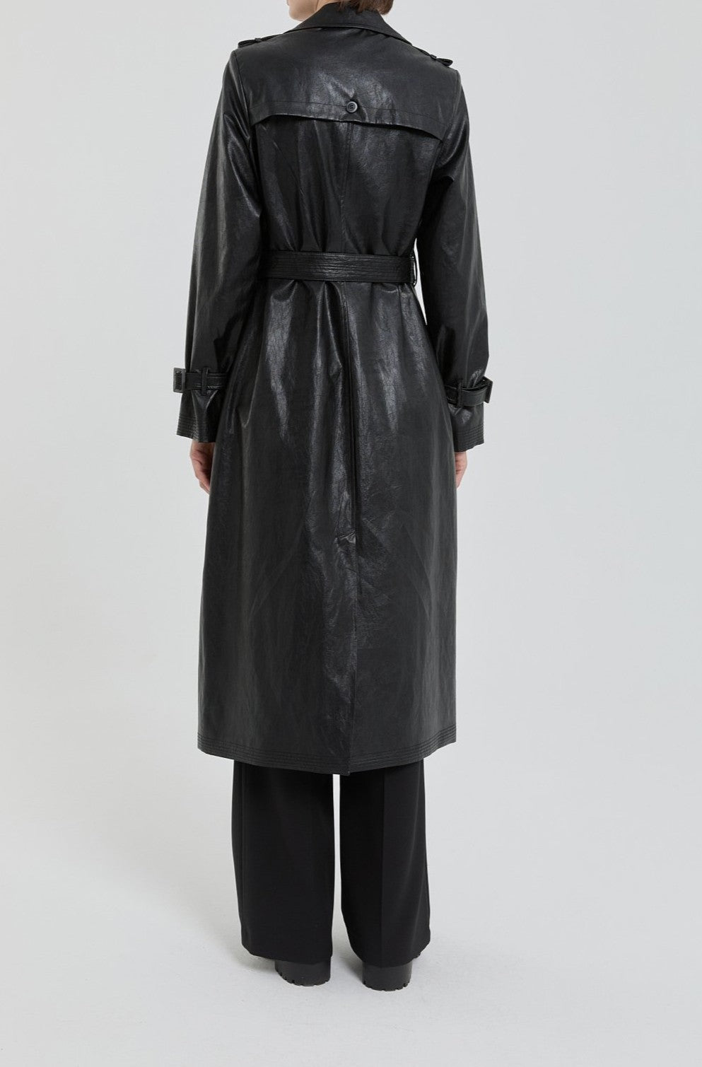 Trench-coat en cuir