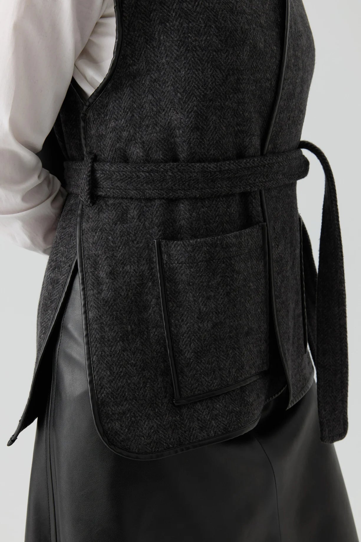 Gilet avec détaille en cuir