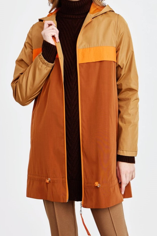 Trench imperméable avec capuche