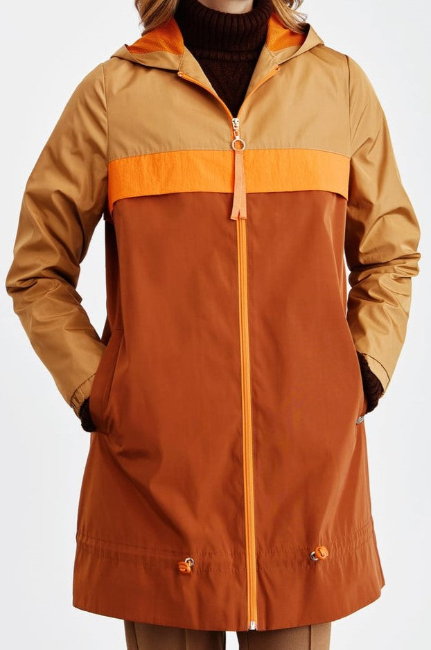 Trench imperméable avec capuche