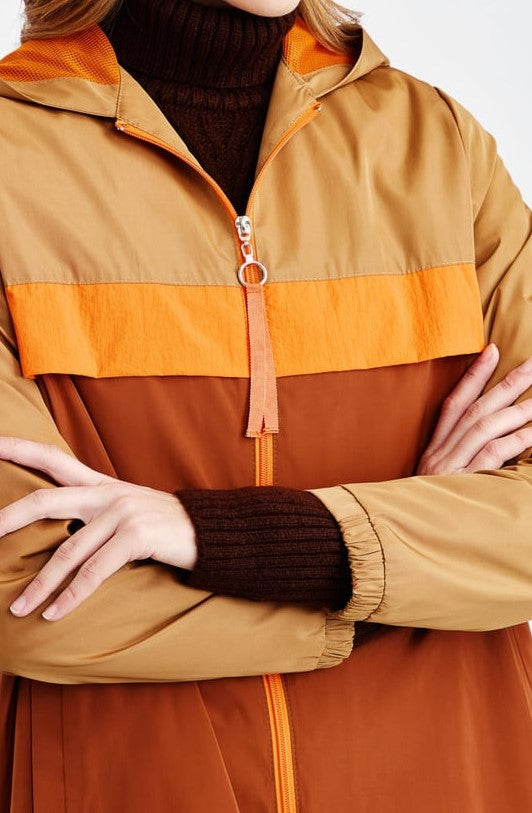 Trench imperméable avec capuche