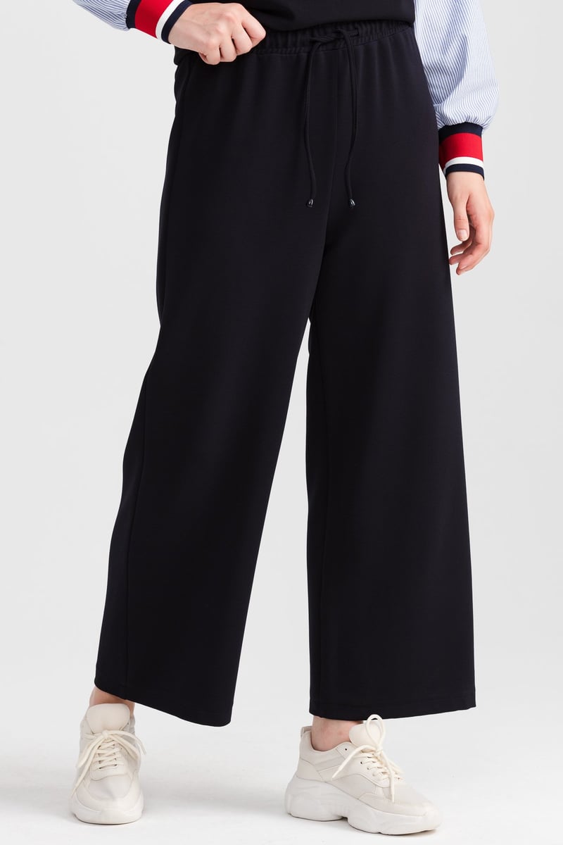 Pantalon large avec taille élastiqué